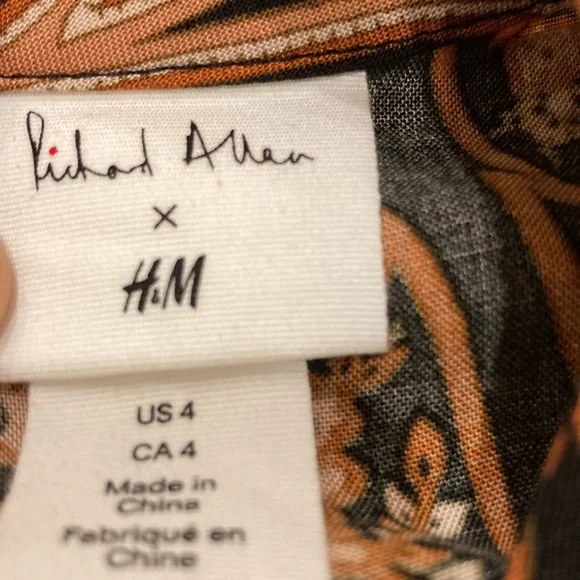 H&M Paisley Print Dress - Brown and Black - Picture 6 of 11